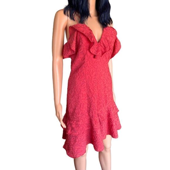 C/MEO Collective Red More To Give Ruffle Mini Dress - Picture 3 of 7